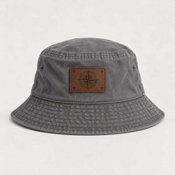 Product image Grey Compass Rose Engraved Bucket Hat