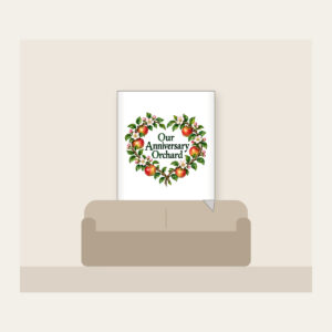 Our Anniversary Orchard Fleece Blanket in white