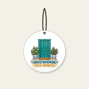 HOUSEWARMING FRESH DOORSTEP Ceramic Ornament in white