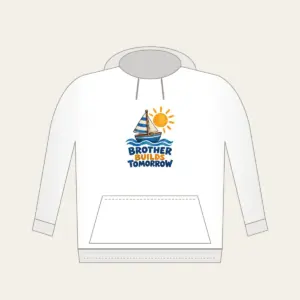 BROTHER BUILDS TOMORROW Hoodie in white
