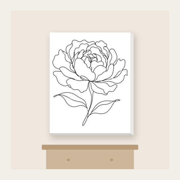 Product image Peony in One Line Canvas Print
