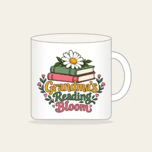 Grandma's Reading Bloom Mug in white