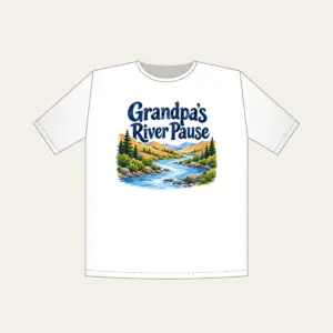 Grandpa's River Pause T-Shirt in white