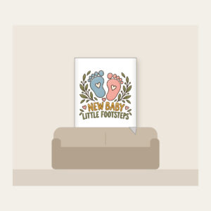 NEW BABY LITTLE FOOTSTEPS Fleece Blanket in white