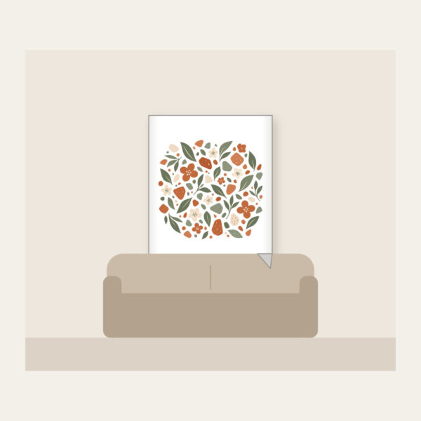 Product image Garden Terrazzo of Leaves and Blossoms Fleece Blanket