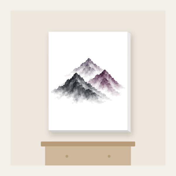 Product image Three Overlapping Mountain Peaks Canvas Print