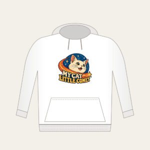 MY CAT LITTLE COMET Hoodie in white