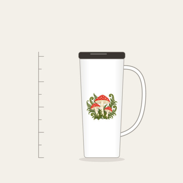 Product image Red Toadstool Trio with Curling Ferns Tumbler with Handle