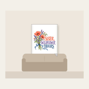 SISTER WILDFLOWER HOURS Fleece Blanket in white