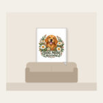 DOG MOM MEADOW Fleece Blanket in white