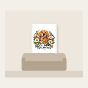 DOG MOM MEADOW Fleece Blanket in white