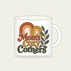 Mom's Cozy Corners Mug in white