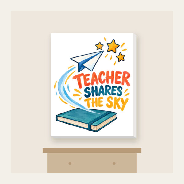 Product image Teacher Shares the Sky Canvas Print