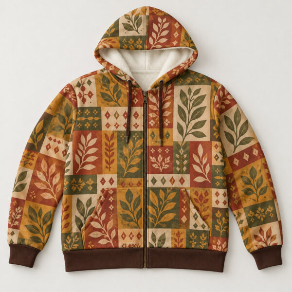 Product image Autumn Quilt Fleece Hoodie with Waistband