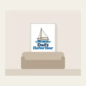 Dad's Harbor Hour Fleece Blanket in white