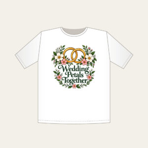 Wedding Petals Together T-Shirt in white