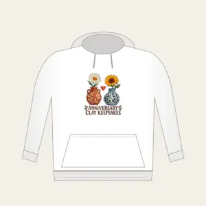 ANNIVERSARY CLAY KEEPSAKES Hoodie in white
