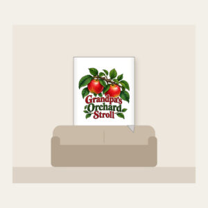 Grandpa's Orchard Stroll Fleece Blanket in white
