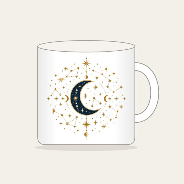 Product image Gilded Constellations and Crescent Moons Mug