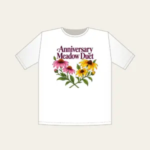 Anniversary Meadow Duet T-Shirt in white