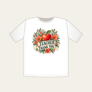 TEACHER THANK YOU T-Shirt in white