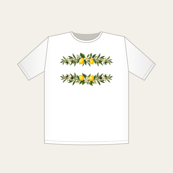 Product image Olive and Lemon Branch Border T-Shirt