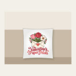 Valentine's Paper Petals Pillow in white