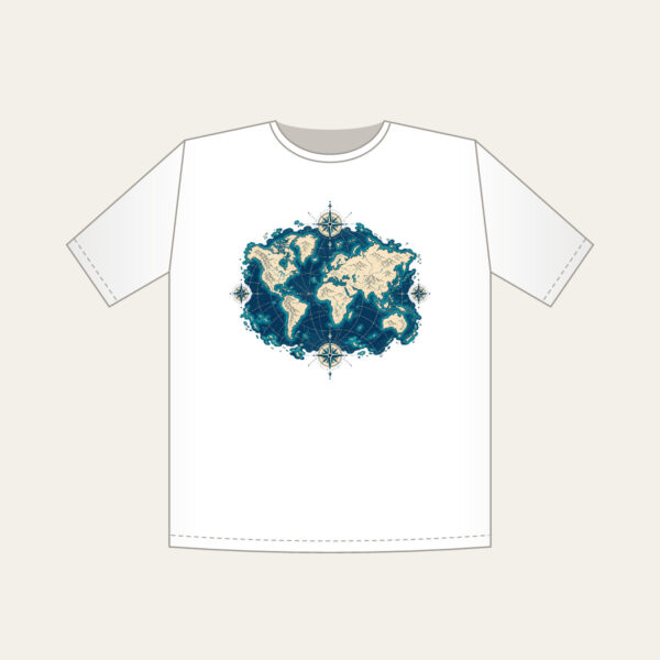 Product image Vintage Map Coastlines and Compasses T-Shirt