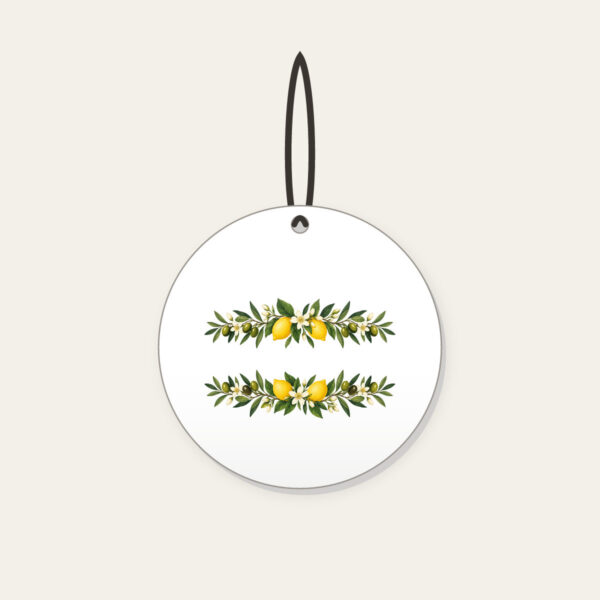 Product image Olive and Lemon Branch Border Ceramic Ornament