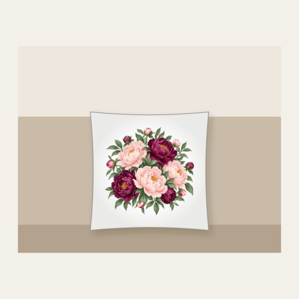 Product image Blush and Plum Peony Garden Pillow