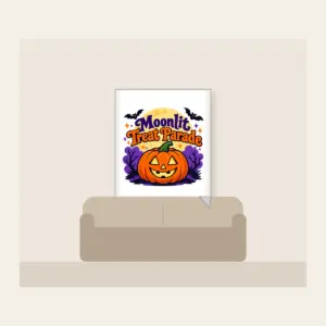 Moonlit Treat Parade Fleece Blanket in white