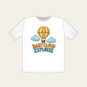 BABY CLOUD EXPLORER T-Shirt in white