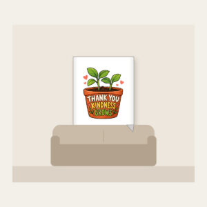 THANK YOU KINDNESS GROWS Fleece Blanket in white