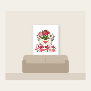 Valentine's Paper Petals Fleece Blanket in white