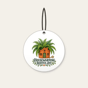 HOUSEWARMING ROOTED JOY Ceramic Ornament in white