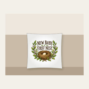 NEW BABY FIRST NEST Pillow in white