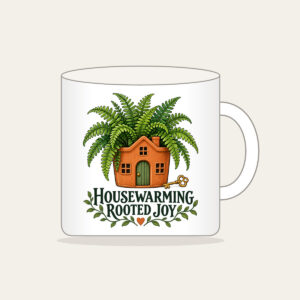 HOUSEWARMING ROOTED JOY Mug in white