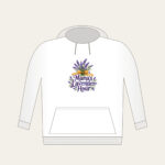 Mama's Lavender Hour Hoodie in white