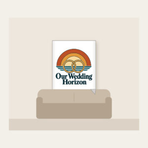 Our Wedding Horizon Fleece Blanket in white