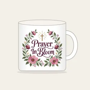 Prayer In Bloom Mug in white