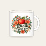 TEACHER THANK YOU Mug in white