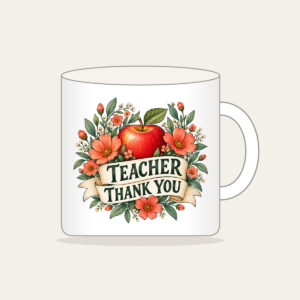 TEACHER THANK YOU Mug in white