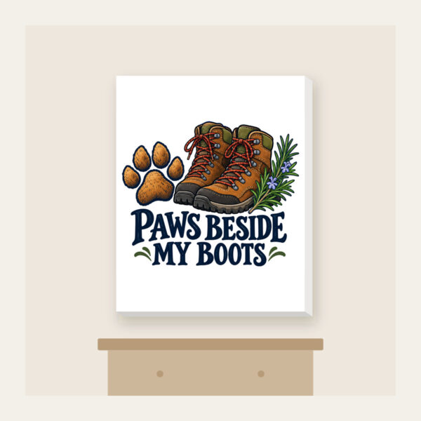 Product image Paws Beside My Boots Canvas Print