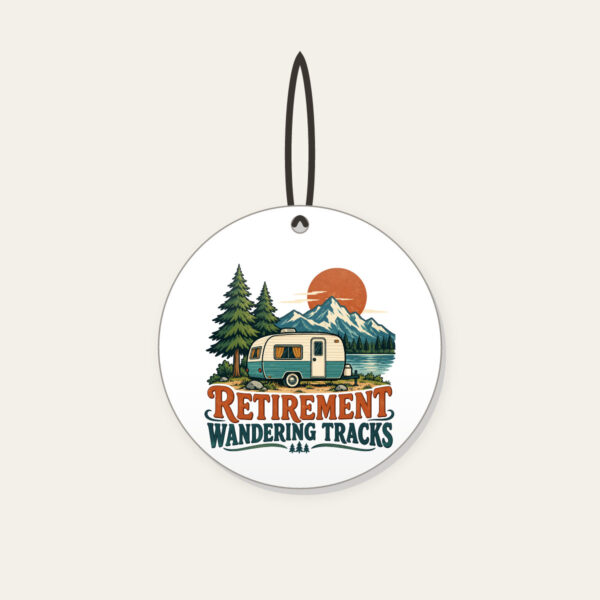 Product image Retirement Wandering Tracks Ceramic Ornament