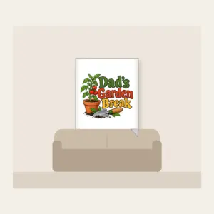 Dad's Garden Break Fleece Blanket in white