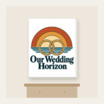 Our Wedding Horizon Canvas Print in white