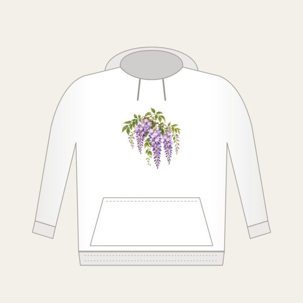 Product image Drooping Wisteria Clusters on Cream Hoodie