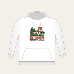 RETIREMENT WANDERING TRACKS Hoodie in white