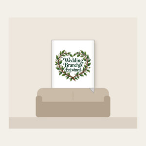 Wedding Branches Entwined Fleece Blanket in white