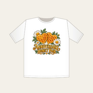 ANNIVERSARY HONEY PAIR T-Shirt in white